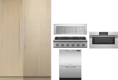 6 Piece Package Includes Refrigerator, Freezer, Cooktop, Wall Oven, Hood And Dishwasher